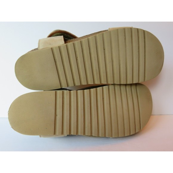Taos Sandal Tan Nubuck Cork Sz 9-9.5/40 #5246 Flat Ankle 2 Strap Slingback - Picture 7 of 10